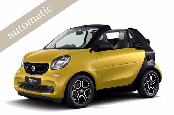Santorini rent MERCEDES SMART Open Top (Cabrio)